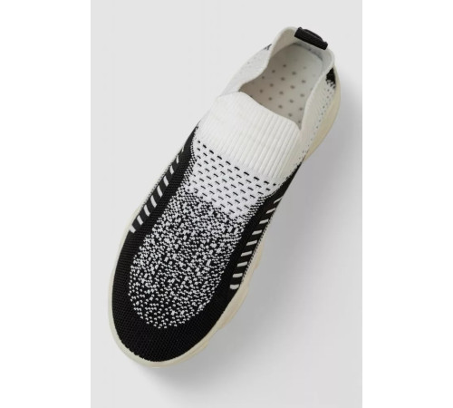Сліпони жіночі з тканини, колір чорно-білий, 244R322C