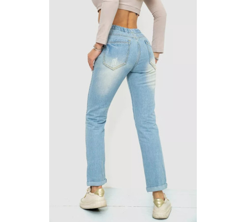 Джинси жіночі на резинці, колір блакитний, 244R5006
