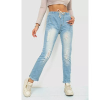Джинси жіночі на резинці, колір блакитний, 244R5006
