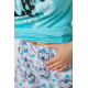 Женская пижама с принтом, цвет бирюзовый, 243R2499
