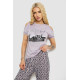Піжама жіноча з принтом, колір світло-бузковий, 243R2038-B