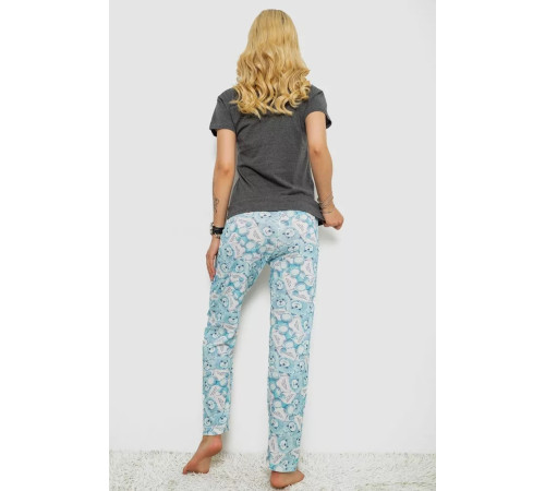 Женская пижама с принтом, цвет серый, 243R3577