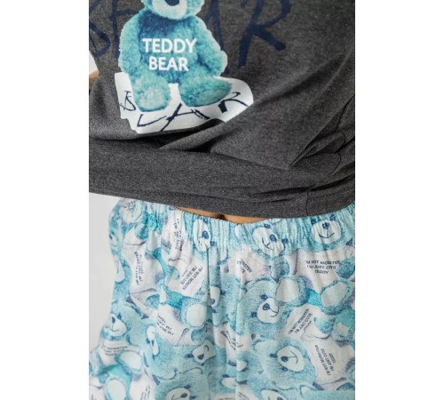 Женская пижама с принтом, цвет серый, 243R3577