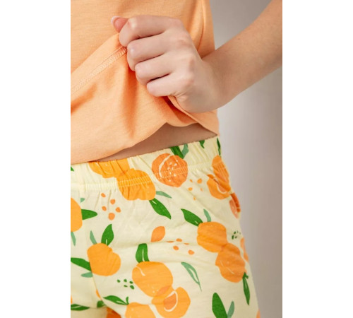 Женская пижама с принтом, оранжевый, 243R7137