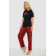 Піжама жіноча з принтом, колір чорно-червоний, 243R2038-E