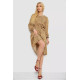 Платье с принтом софт, цвет бежевый, 214R0226-9.