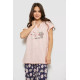 Пижама женская с принтом, цвет розовый, 243R1600-016