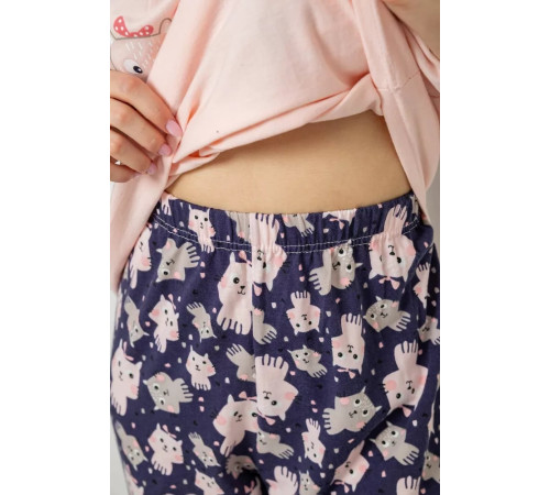 Пижама женская с принтом, цвет розовый, 243R1600-016