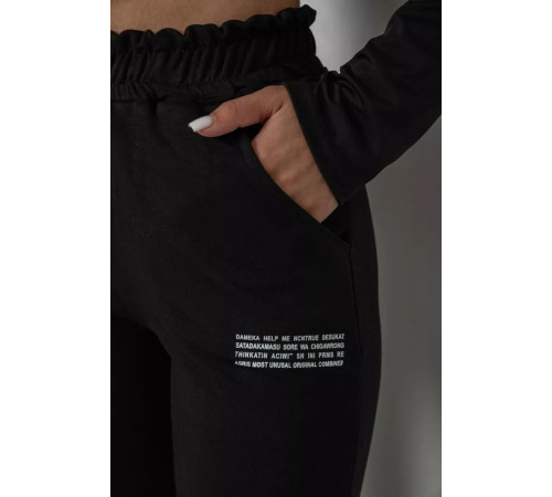 Спортивні штани жіночі, колір чорний, 238R5052