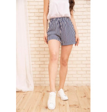 Жіночі шорти в смужку, з пояском, колір Синій, 172R007