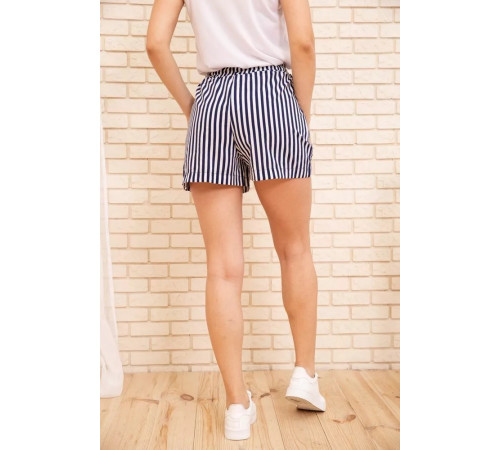 Жіночі шорти в смужку, з пояском, колір Синій, 172R007