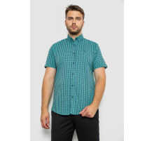 Сорочка чоловіча в клітинку, колір зелений, 214R4564-1