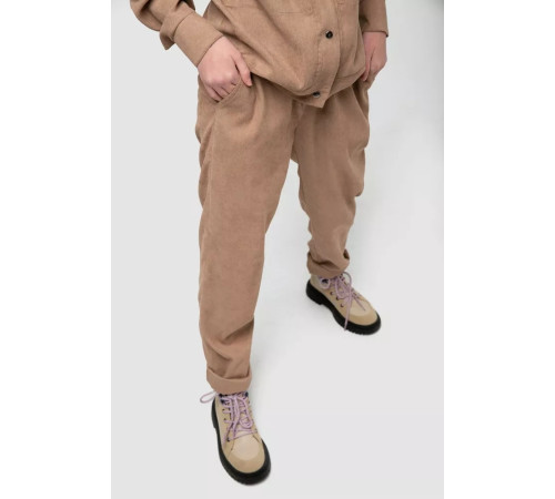 Костюм дитячий для дівчаток вельвет, колір бежевий, 102R1524