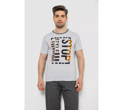 Піжама чоловіча, колір сірий, 243R6202