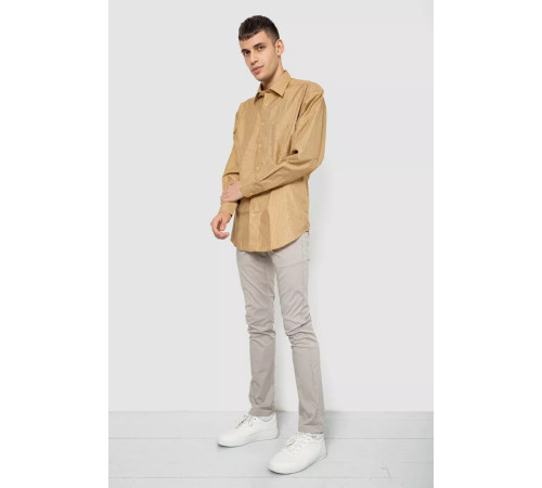 Рубашка мужская классическая, цвет бежевый, 244R331