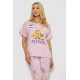 Піжама жіноча з принтом, колір рожевий, 243R15488