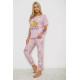 Піжама жіноча з принтом, колір рожевий, 243R15488