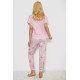 Піжама жіноча з принтом, колір рожевий, 243R15488