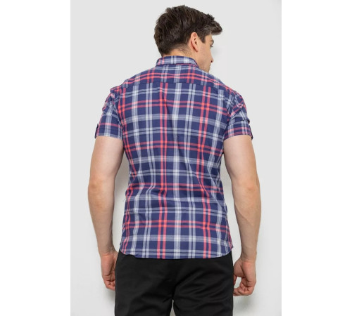 Рубашка мужская в клетку, цвет синий, 214R0113