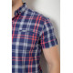 Рубашка мужская в клетку, цвет синий, 214R0113