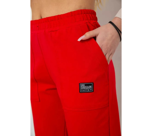 Спортивные брюки женские, цвет красный, 247R4670