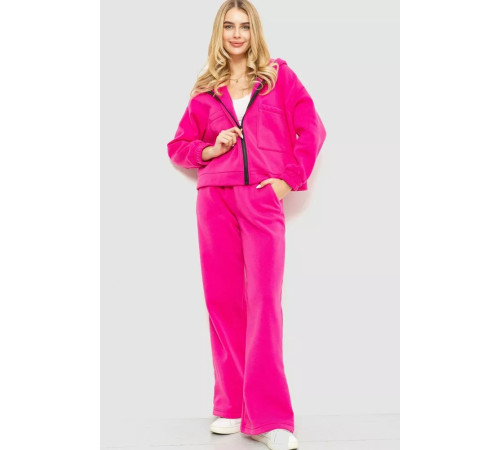 Спорт костюм женский на флисе, цвет розовый, 102R402