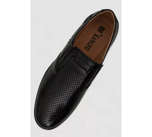 Туфли мужские с перфорацией, цвет черный, 243RB1972