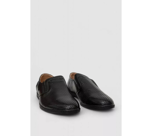 Туфли мужские с перфорацией, цвет черный, 243RB1972