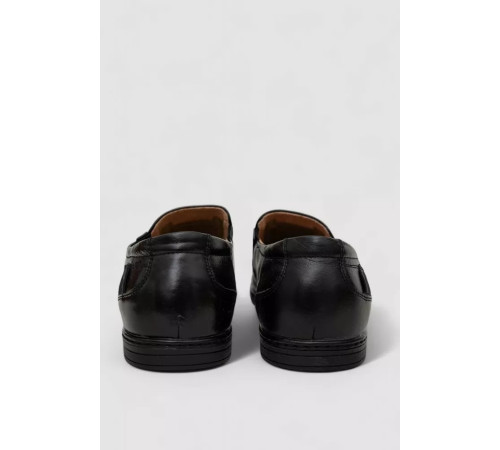 Туфли мужские с перфорацией, цвет черный, 243RB1972