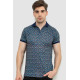 Поло чоловіче з принтом, колір темно-синій, 214R7003