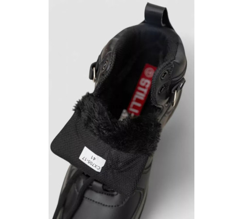 Кроссовки мужские зимние на меху, цвет черно-бежевый, 248RCX705.