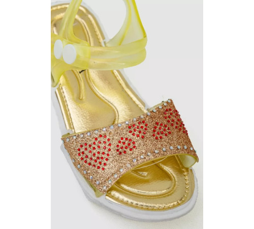 Босоніжки дитячі, колір золотистий, 243RA2650