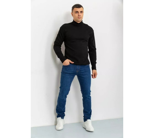 Свитер мужской однотонный, цвет черный, 161R1770