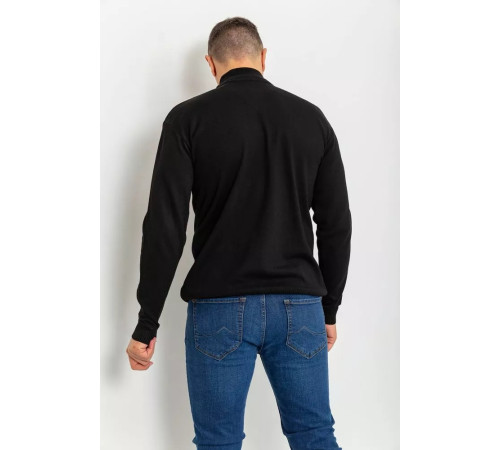 Свитер мужской однотонный, цвет черный, 161R1770