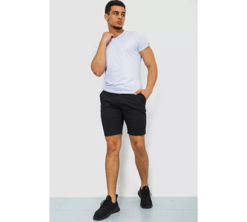 Шорти чоловічі однотонні, колір чорний, 244R7830