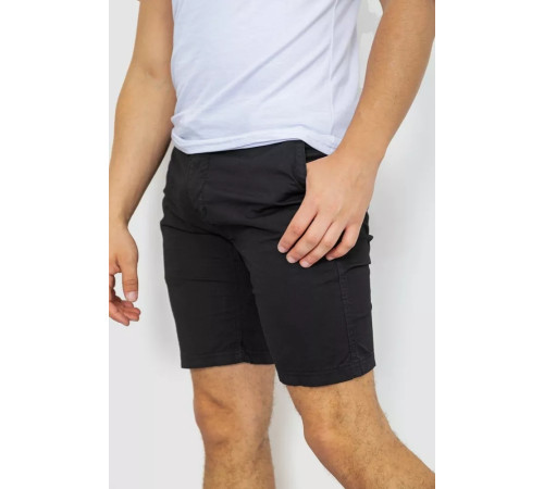 Шорти чоловічі однотонні, колір чорний, 244R7830