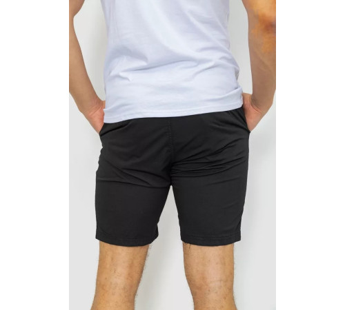Шорти чоловічі однотонні, колір чорний, 244R7830