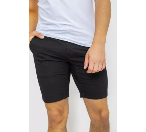 Шорти чоловічі однотонні, колір чорний, 244R7830