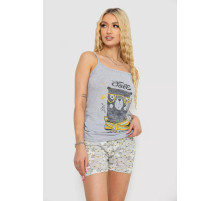 Женская пижама с принтом, цвет серый, 238R3101.