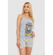 Женская пижама с принтом, цвет серый, 238R3101.