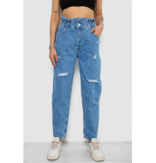 Джинси жіночі Mom-fit, колір блакитний, 244R1573