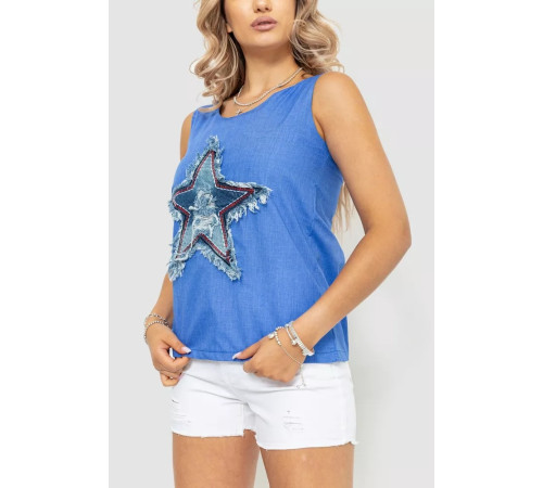 Майка жіноча, колір джинс, 172R102-1