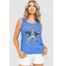 Женская майка, цвет джинс, 172R102-1