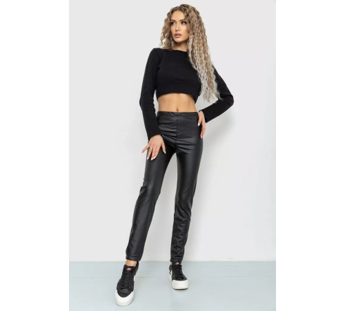 Лосины на флисе, цвет черный, 183R010