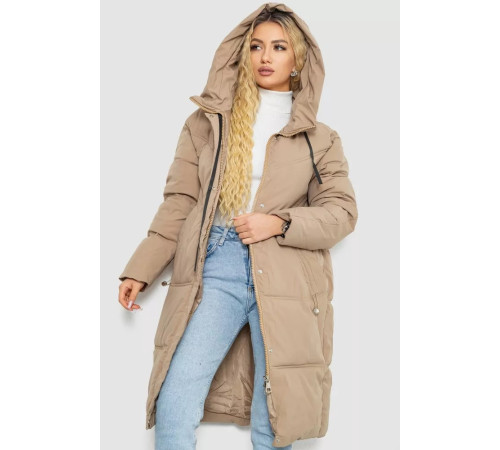 Пуховик жіночий зимовий, колір бежевий, 243R8801