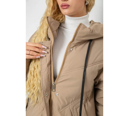 Пуховик жіночий зимовий, колір бежевий, 243R8801