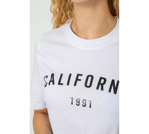 Футболка жіноча з принтом, колір білий, 241R134
