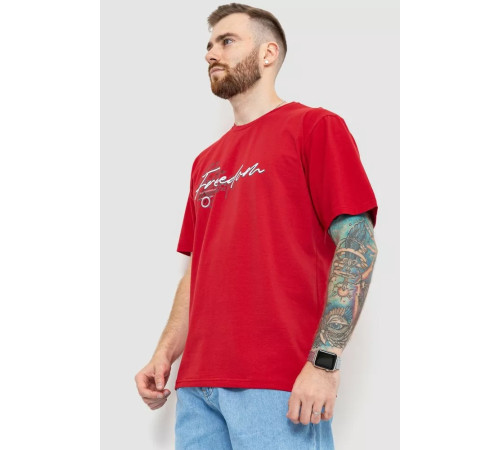 Футболка мужская батал, цвет красный, 208R019