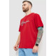 Футболка мужская батал, цвет красный, 208R019