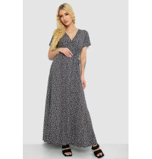 Сарафан с принтом на запах, цвет черно-бежевый, 241R182.